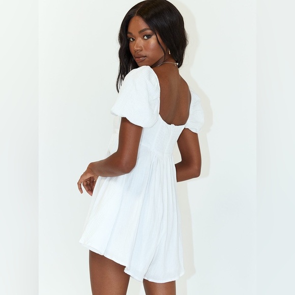 Princess Polly White Lorna Romper Size US 6 - Picture 7 of 12